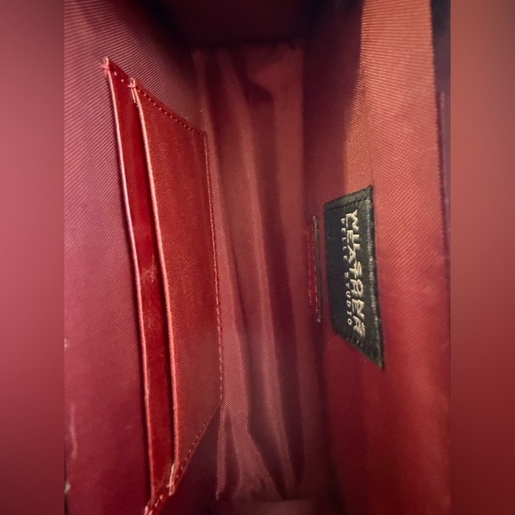 Vintage Pelle Studio Wilsons Genuine Red Leather Organizer Wallet Clutch - Picture 6 of 7